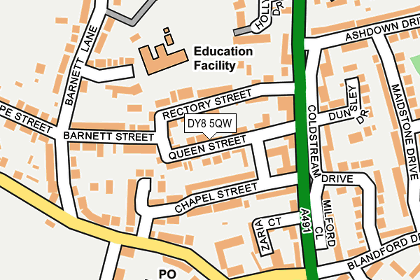 DY8 5QW map - OS OpenMap – Local (Ordnance Survey)