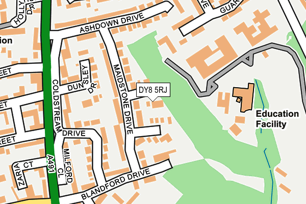 DY8 5RJ map - OS OpenMap – Local (Ordnance Survey)