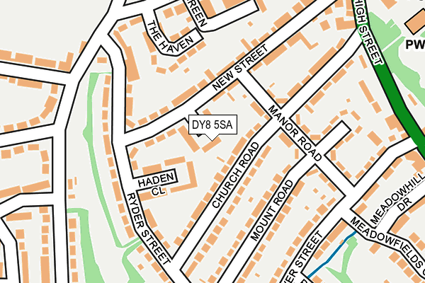 DY8 5SA map - OS OpenMap – Local (Ordnance Survey)