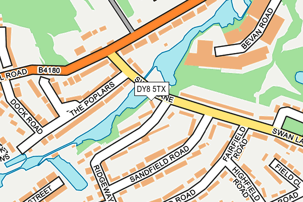 DY8 5TX map - OS OpenMap – Local (Ordnance Survey)