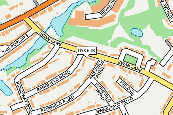 DY8 5UB map - OS OpenMap – Local (Ordnance Survey)