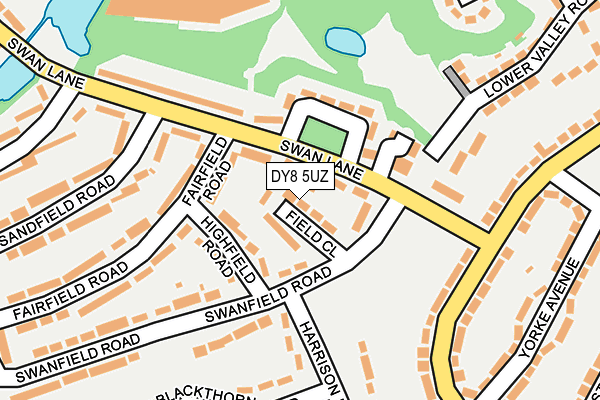 DY8 5UZ map - OS OpenMap – Local (Ordnance Survey)