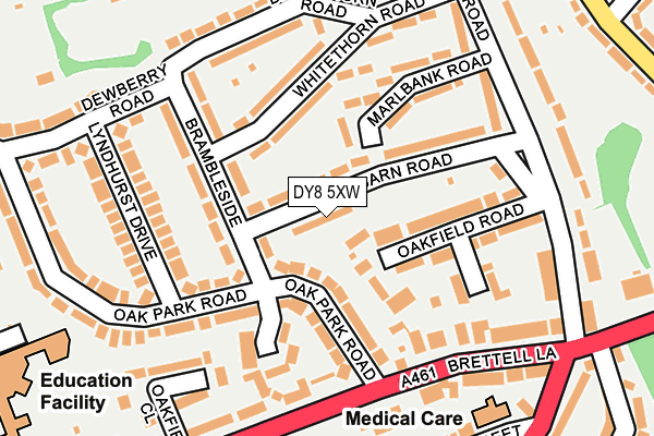 DY8 5XW map - OS OpenMap – Local (Ordnance Survey)