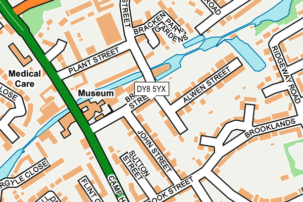 DY8 5YX map - OS OpenMap – Local (Ordnance Survey)