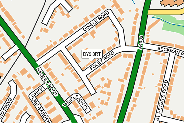 DY9 0RT map - OS OpenMap – Local (Ordnance Survey)