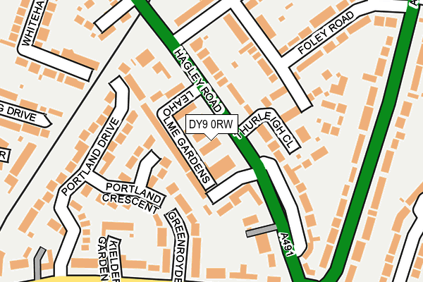 DY9 0RW map - OS OpenMap – Local (Ordnance Survey)