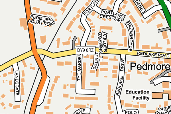 DY9 0RZ map - OS OpenMap – Local (Ordnance Survey)