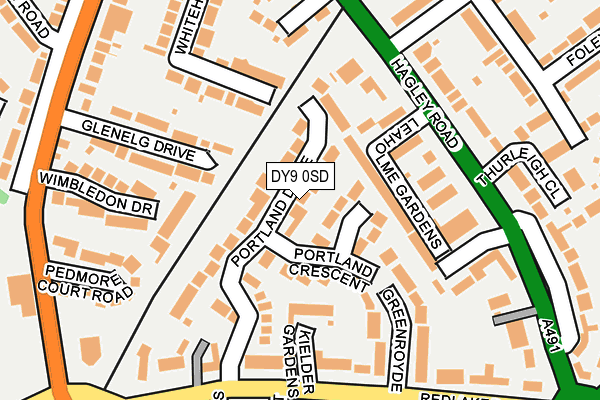 DY9 0SD map - OS OpenMap – Local (Ordnance Survey)