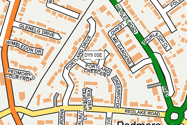 DY9 0SE map - OS OpenMap – Local (Ordnance Survey)