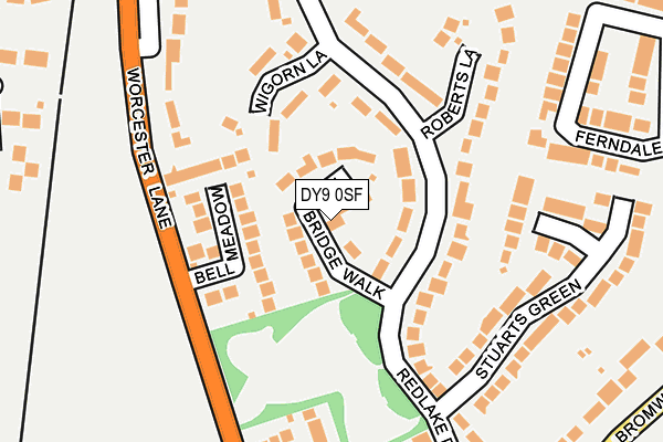 DY9 0SF map - OS OpenMap – Local (Ordnance Survey)