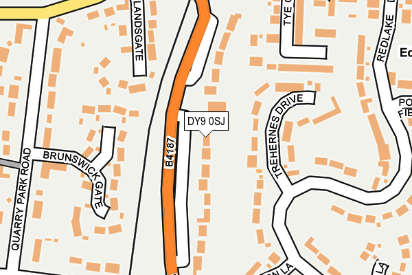 DY9 0SJ map - OS OpenMap – Local (Ordnance Survey)