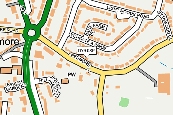 DY9 0SP map - OS OpenMap – Local (Ordnance Survey)