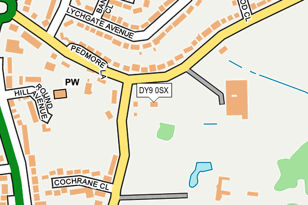 DY9 0SX map - OS OpenMap – Local (Ordnance Survey)