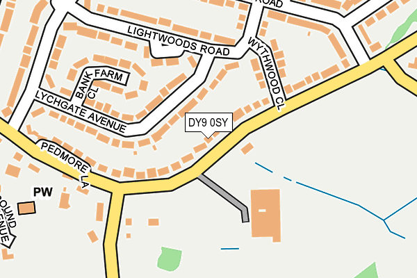 DY9 0SY map - OS OpenMap – Local (Ordnance Survey)