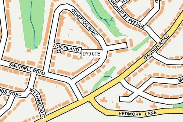 DY9 0TE map - OS OpenMap – Local (Ordnance Survey)