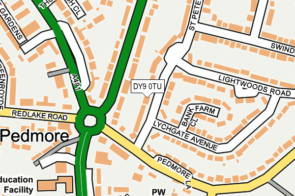 DY9 0TU map - OS OpenMap – Local (Ordnance Survey)