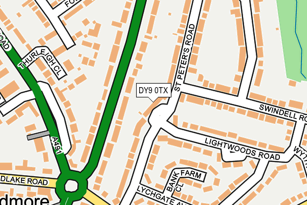 DY9 0TX map - OS OpenMap – Local (Ordnance Survey)