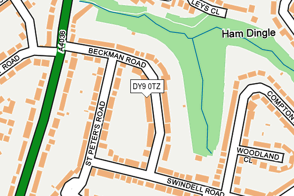 DY9 0TZ map - OS OpenMap – Local (Ordnance Survey)