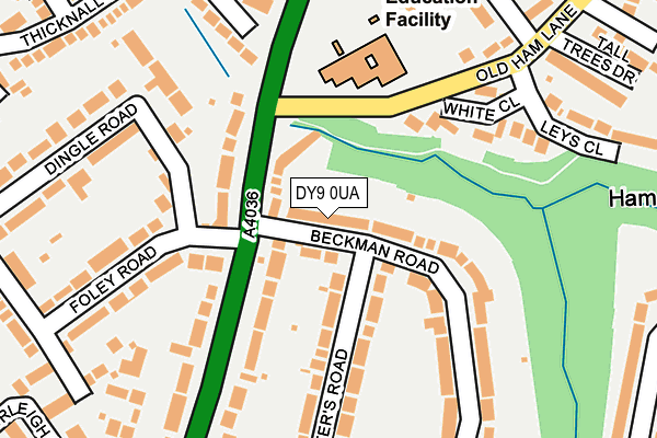 DY9 0UA map - OS OpenMap – Local (Ordnance Survey)