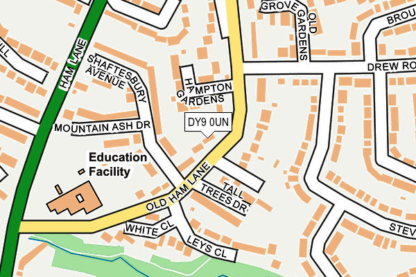 DY9 0UN map - OS OpenMap – Local (Ordnance Survey)