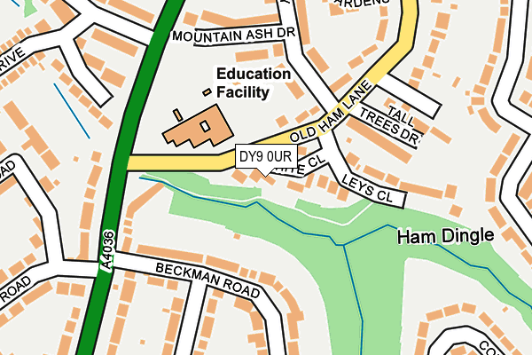 DY9 0UR map - OS OpenMap – Local (Ordnance Survey)
