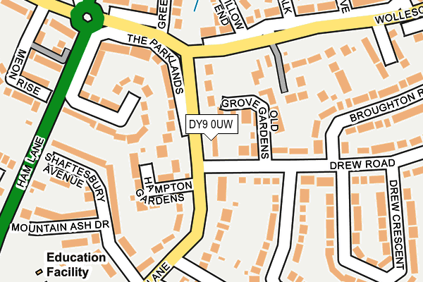 DY9 0UW map - OS OpenMap – Local (Ordnance Survey)
