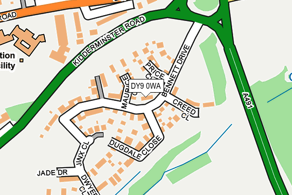 DY9 0WA map - OS OpenMap – Local (Ordnance Survey)