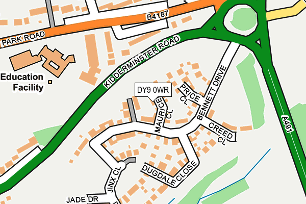 DY9 0WR map - OS OpenMap – Local (Ordnance Survey)