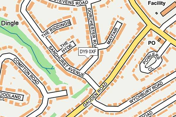 DY9 0XF map - OS OpenMap – Local (Ordnance Survey)