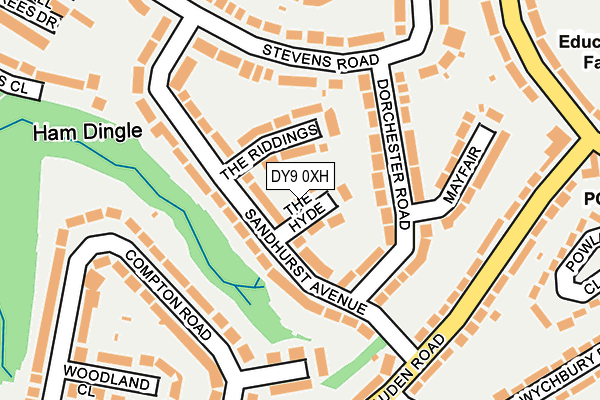 DY9 0XH map - OS OpenMap – Local (Ordnance Survey)