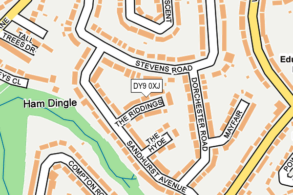 DY9 0XJ map - OS OpenMap – Local (Ordnance Survey)