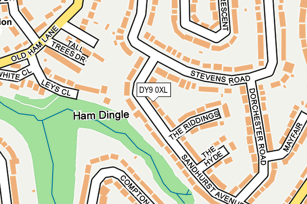 DY9 0XL map - OS OpenMap – Local (Ordnance Survey)