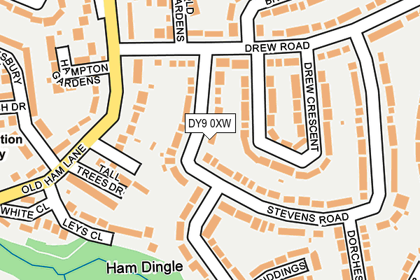 DY9 0XW map - OS OpenMap – Local (Ordnance Survey)