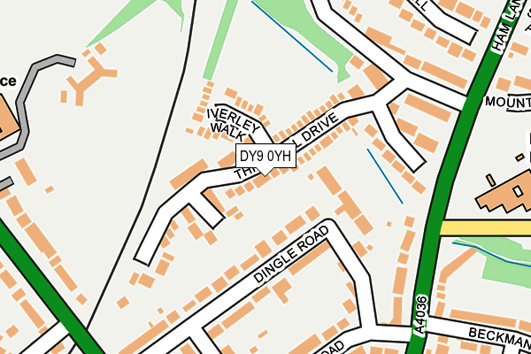 DY9 0YH map - OS OpenMap – Local (Ordnance Survey)