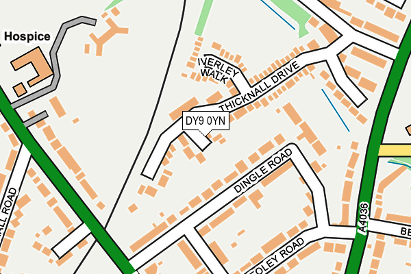 DY9 0YN map - OS OpenMap – Local (Ordnance Survey)