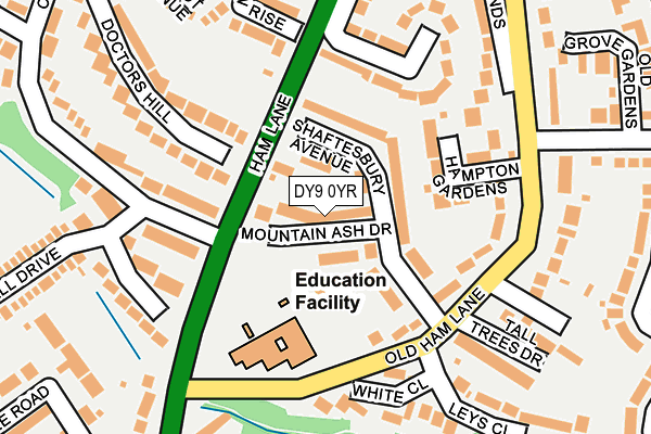 DY9 0YR map - OS OpenMap – Local (Ordnance Survey)