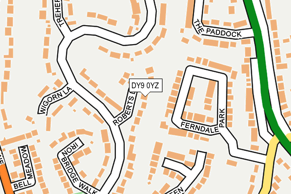 DY9 0YZ map - OS OpenMap – Local (Ordnance Survey)