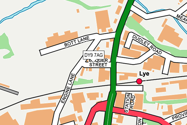 DY9 7AG map - OS OpenMap – Local (Ordnance Survey)