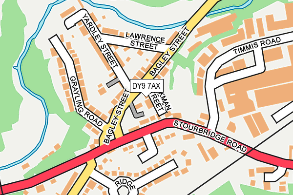 DY9 7AX map - OS OpenMap – Local (Ordnance Survey)