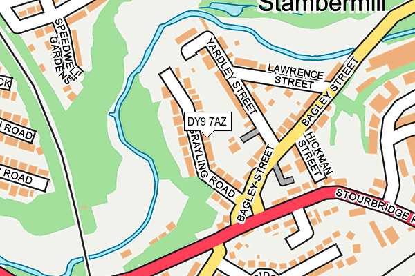 DY9 7AZ map - OS OpenMap – Local (Ordnance Survey)