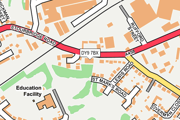 DY9 7BX map - OS OpenMap – Local (Ordnance Survey)