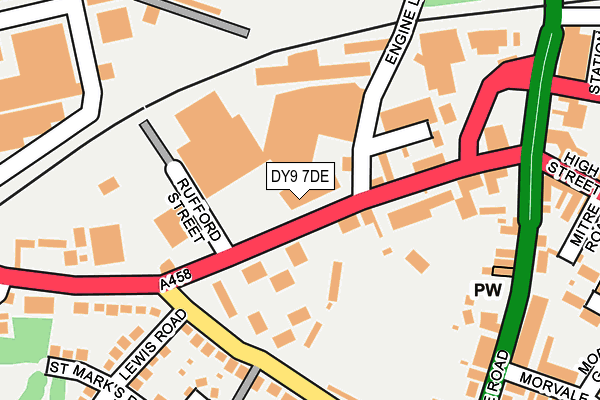 DY9 7DE map - OS OpenMap – Local (Ordnance Survey)