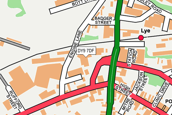 DY9 7DF map - OS OpenMap – Local (Ordnance Survey)
