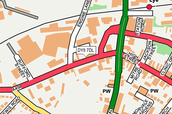DY9 7DL map - OS OpenMap – Local (Ordnance Survey)