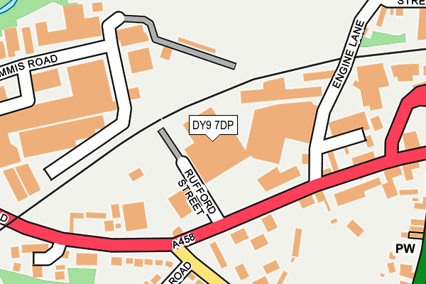 DY9 7DP map - OS OpenMap – Local (Ordnance Survey)