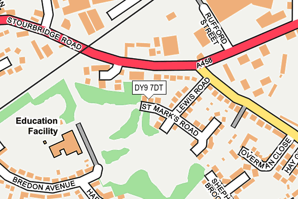 DY9 7DT map - OS OpenMap – Local (Ordnance Survey)