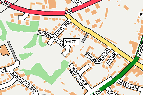 DY9 7DU map - OS OpenMap – Local (Ordnance Survey)