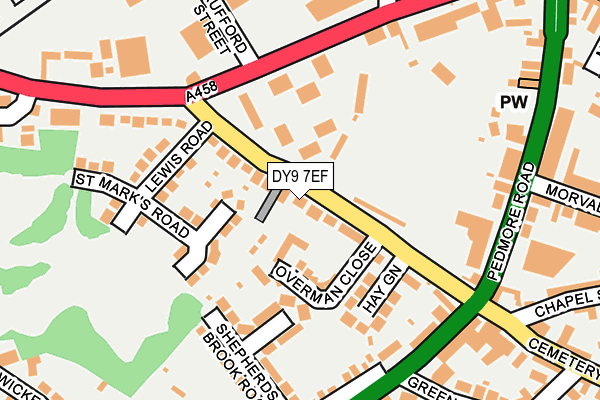 DY9 7EF map - OS OpenMap – Local (Ordnance Survey)
