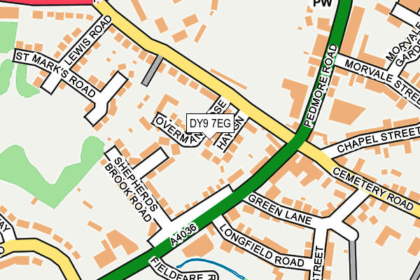 DY9 7EG map - OS OpenMap – Local (Ordnance Survey)