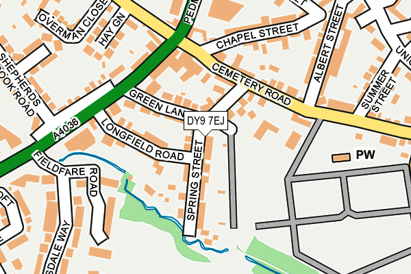 DY9 7EJ map - OS OpenMap – Local (Ordnance Survey)